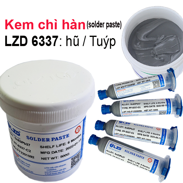 Chì hàn kem , thiếc hàn dạng kem 6337 - lzd 100gr/500gr