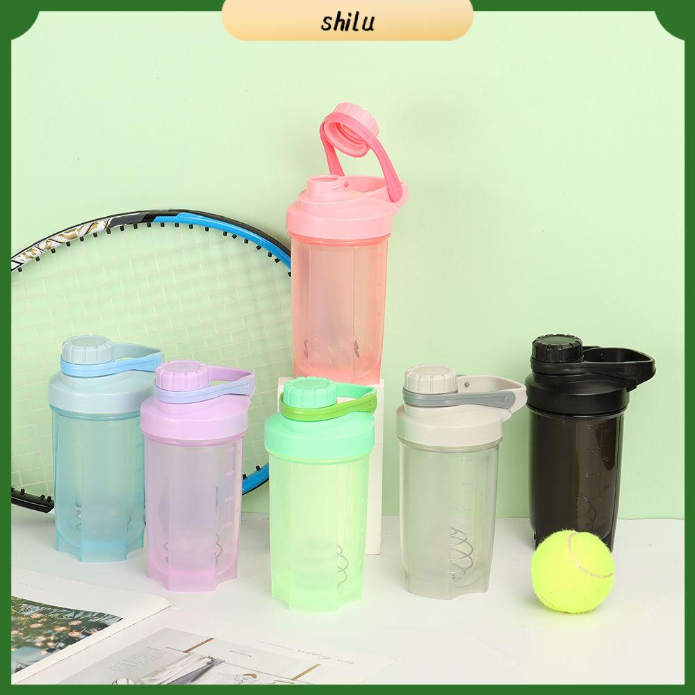 SHILU 500ml Ngoài trời Cầm tay Nhựa Bình nước thể thao Bình lắc dinh dưỡng Bình uống nước Cốc nước ép cà phê