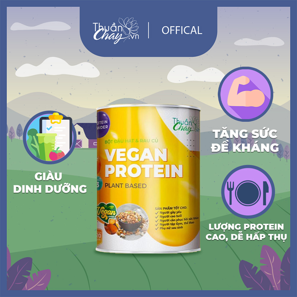 Bột đậu hạt và rau củ Vegan Protein bổ sung protein thực vật thuần chay