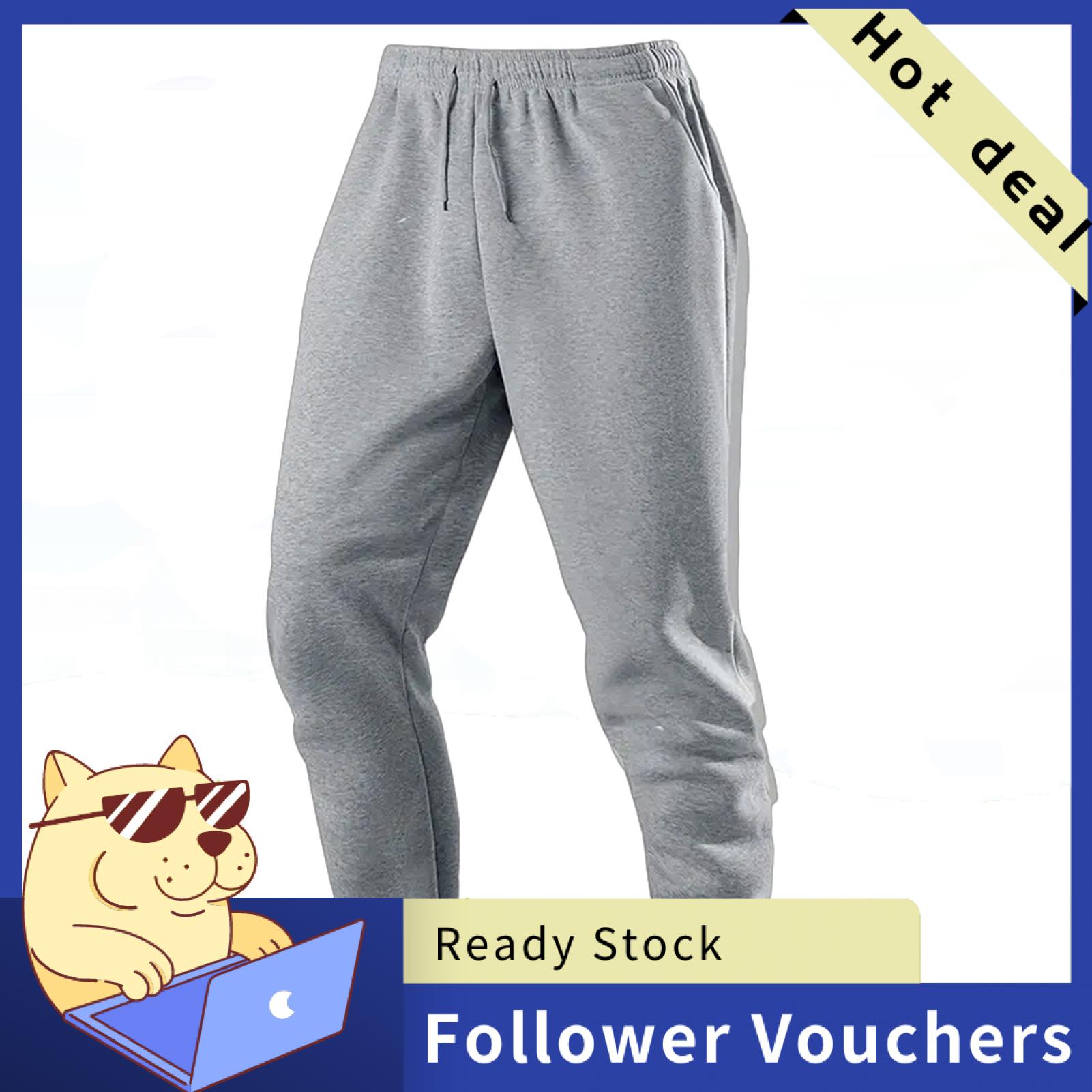 Suludong Drawstring Waist Pants Men Casual Tapered Pants Men's Jogger Pants with Drawstring Waist – Lightweight Solid Color Sweatpants for Gym Running Bodybuilding Outdoor Sports – for Workout - 1