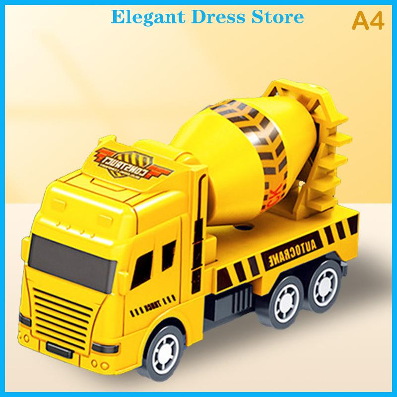 [K&P Elegant]👗👗 Trẻ em Đồ chơi xe hơi quán tính vệ sinh xe tải mô hình kéo trở lại kỹ thuật quân sự Xe chữa cháy động cơ bé trai đồ chơi cho trẻ em Quà tặng - 9