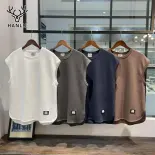 Hanlu Áo ba lỗ nam đơn giản thời trang Áo thun không tay áo ba lỗ dáng rộng thoải mái thường ngày