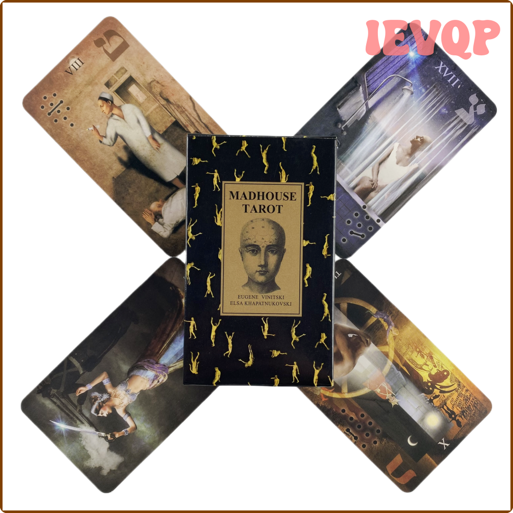 IEVQP Madhouse Tarot Cards A 78 Deck Oracle English Visions Divination Edition Borad Playing Games SPIQA