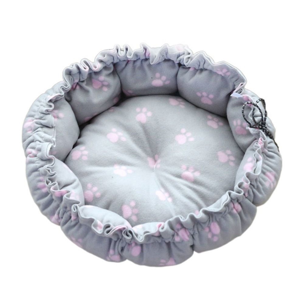 FDGED Plush Winter Cat Kennel Cloth Soft Cat Pumpkin Nest Dog Bed House Round Cat Soft Bed Kitten - 2