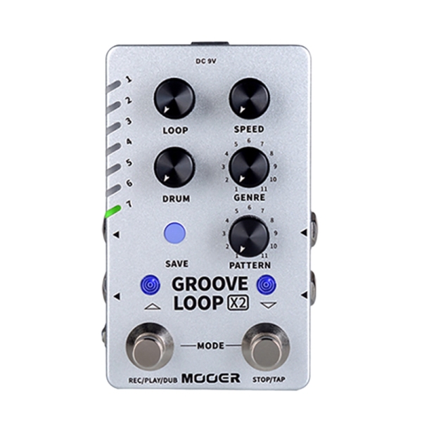 MOOER GROOVE LOOP X2 Stereo Drum Machine Phrase Loop Single Block 11 Styles and 121 Rhythm Drum Machines Malaysia