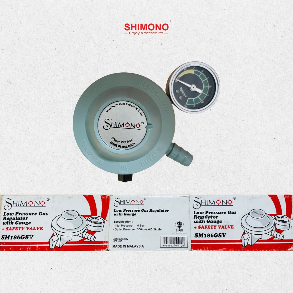Low Pressure Gas Pressure Valve with Gauge Shimono Sm186Gsv Leak-Proof, Automatic Gas Shutoff Malaysia Giá 158,912 Đồng*Miễn phí vận chuyển