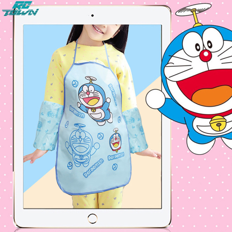 Kids Chef Apron Sets Child Cooking Painting Waterproof Drawing for Dinner with Oversleeve ราคา 29 บาท*ส่งฟรี