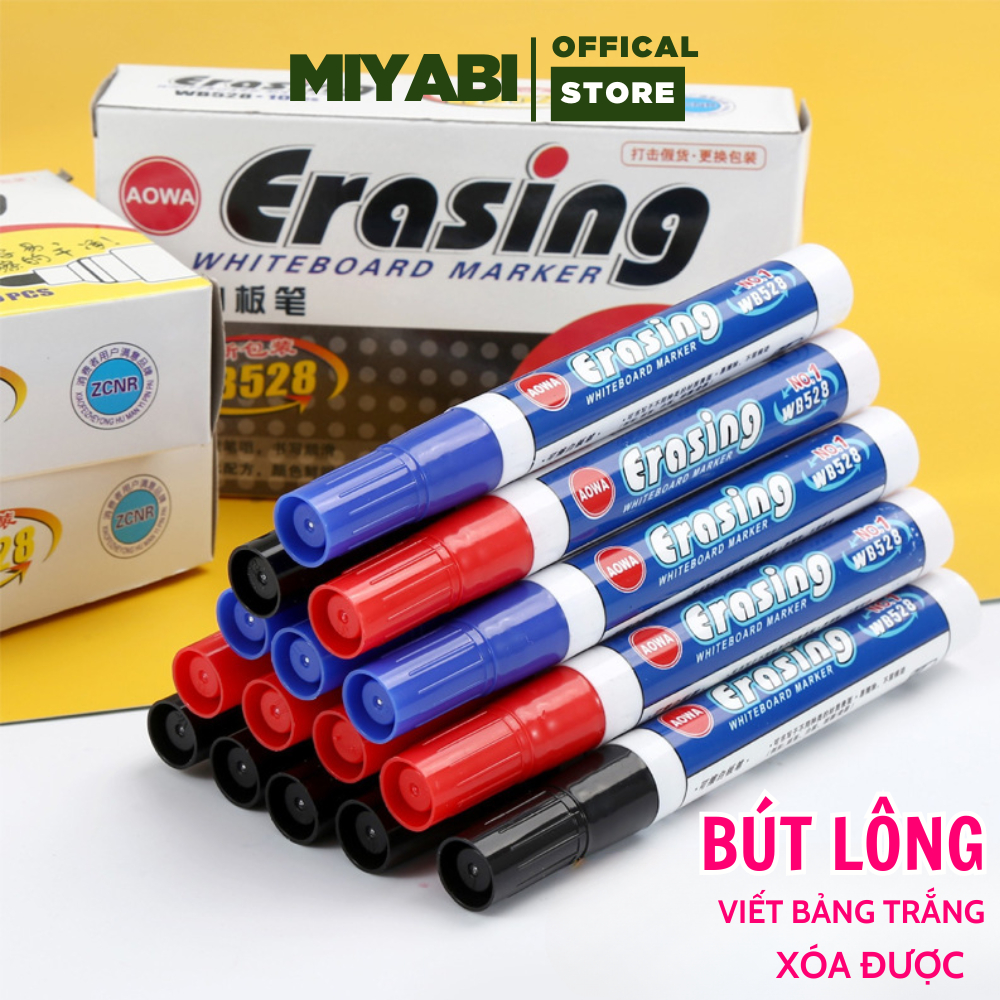 Combo 5 bút lông viết bảng trắng xóa được, bút dạ - văn phòng phẩm - bút lông bảng cao cấp