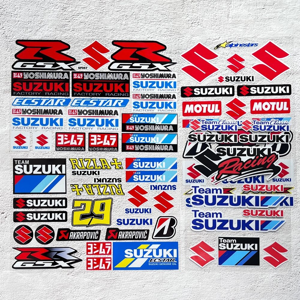 Xe máy Suzuki Miếng Dán Phản chiếu Suzuki Không Thấm Nước Xe máy điện Gsx Sửa Đổi thân xe máy Pull-up Sticker