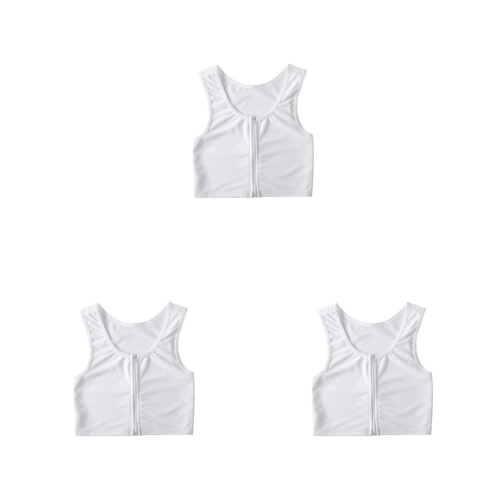 1/2/3/5 áo ba lỗ Tomboy vú Shaper vest chất kết dính đồ lót co giãn tăng cường Băng gia cố Corset Quần Áo Nữ XL Trắng