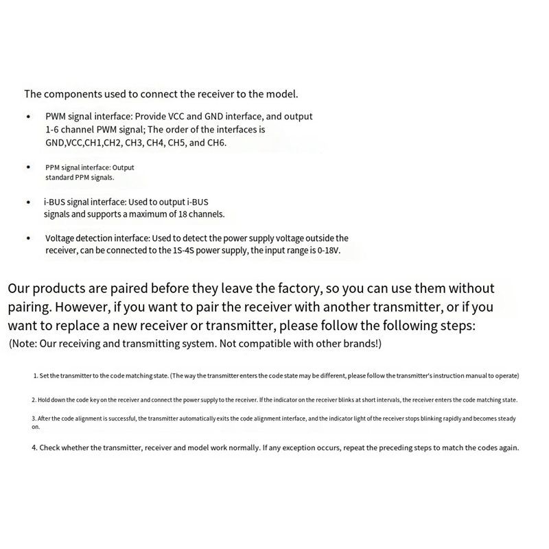 For -X6B 2.4G Receiver PWM PPM I.BUS for FPV Racing Drone -I10 -I8 -I6X -I4 -I6 -I6S Transmitter Eas