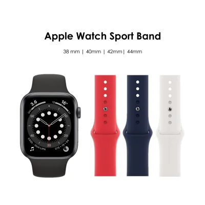 [SG] Apple Watch Series 1/2/3/4/5/6/SE/7 Silicone Strap Watch Band (38mm/40mm/41mm & 42mm/44mm/45mm)