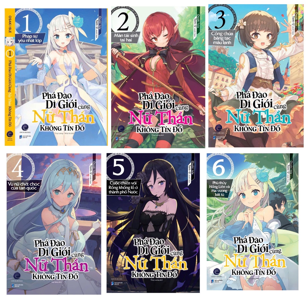 Sách - Combo 6 cuốn: Phá Đảo Dị Giới Cùng Nữ Thần Không Tín Đồ Tập 1 + 2 + 3 + 4 +5+6 (Kèm Bookmark) (FN-MK)
