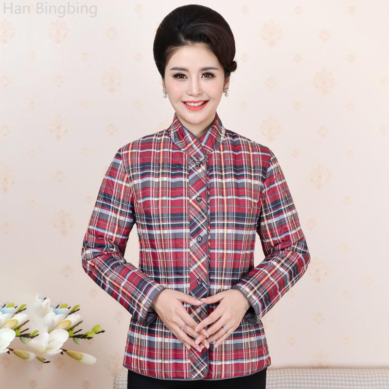 Middle-aged And Elderly Down Jackets, Mother's Fit Short Jackets, Winter Thin White Duck Down Down Lining Clothes For The Elderly 【JU】 ราคา  1,775 บาท*ส่งฟรี