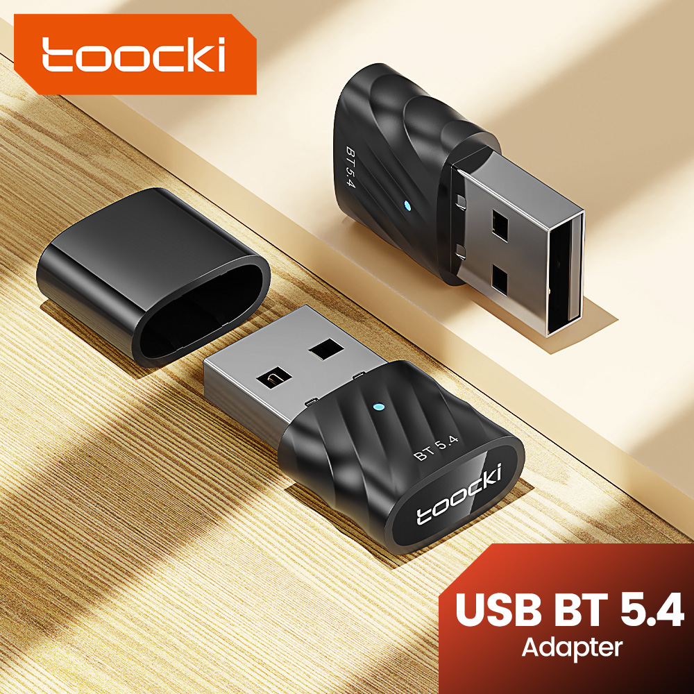 Toocki Bluetooth 5.4 Dongle USB không dây Chuột chơi game Bộ chuyển đổi bàn phím cho máy tính máy phát Bộ thu âm thanh bluetooth cho hệ thống Windows