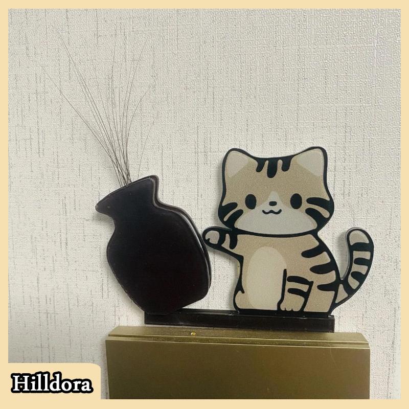 [Hilldora] Mèo Đẩy Bình Nam Châm Tủ Lạnh Trang Trí Nội Thất Tủ Lạnh Nam Châm Mèo Râu Bộ Sưu Tập Hộp Tưởng Niệm Nhà Văn Phòng Trang Trí Nội Thất Cho Món Quà