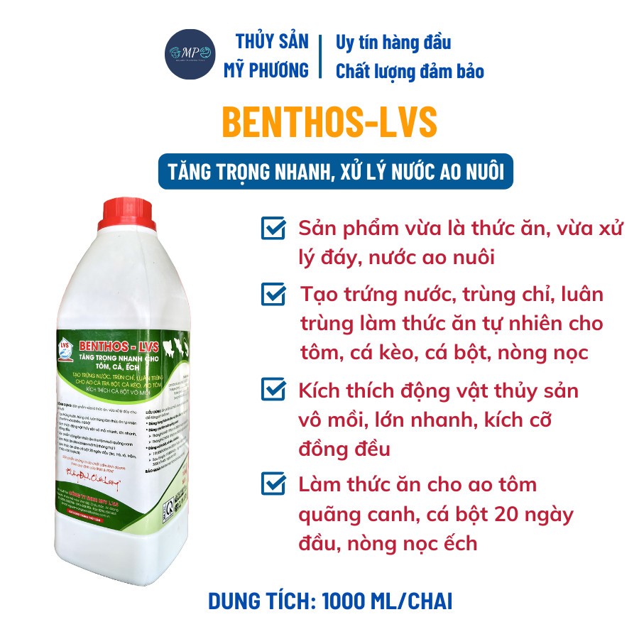  Benthos - LVS siêu tạo trứng nước trùng chỉ tăng trọng nhanh làm thức ăn cho ao tôm quãng canh cá bột nòng nọc ếch 
