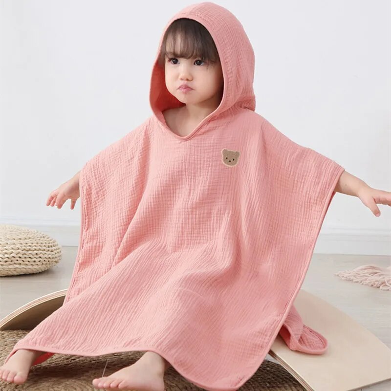 zd837vnsv223 Muslin Cotton Baby Bath Towel Kids Infant Cloak Children s