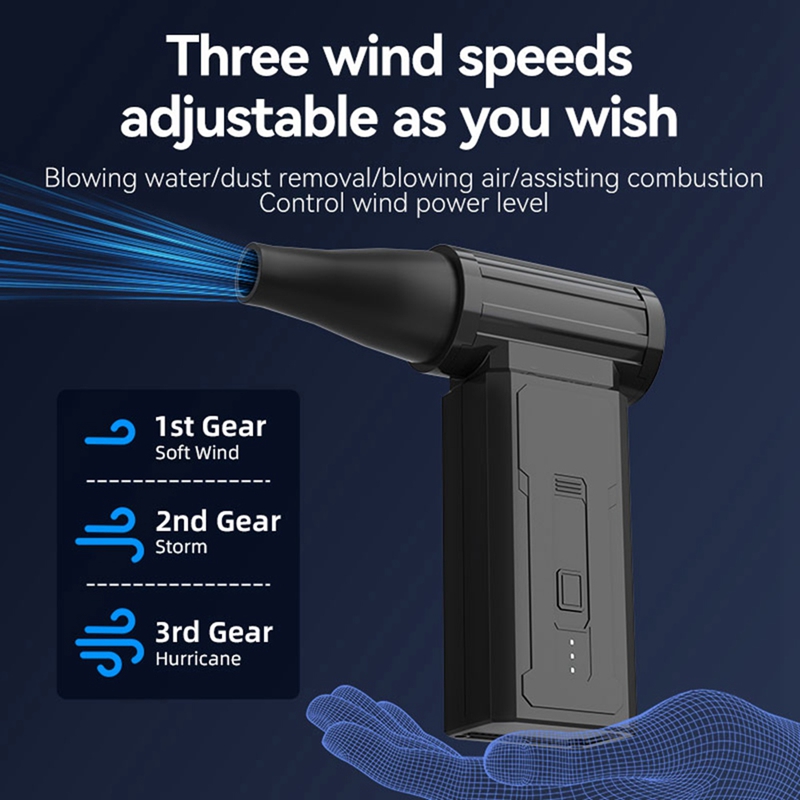 Mini Turbo Jet Fan Air Blower Portable Cordless Computer Keyboard Cleaner 100000RPM Brushless Turbo 