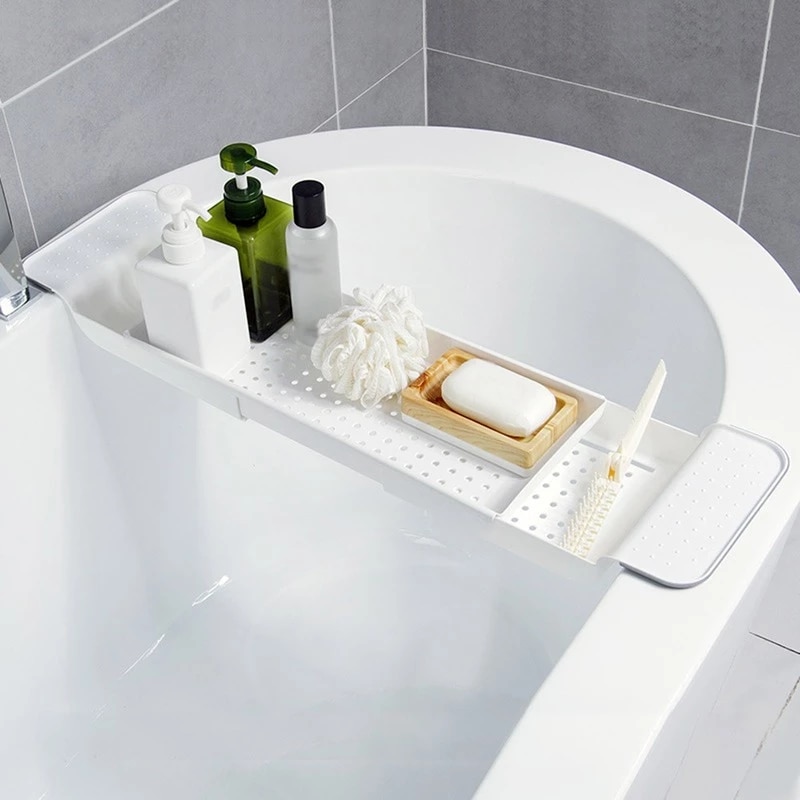 Mở rộng bồn tắm Giá nhựa non-Slip bồn tắm Kệ phòng tắm nhà tắm chủ ftion phòng tắm lưu trữ tắm dụng cụ sắp xếp khay bạn xứng đáng với nó