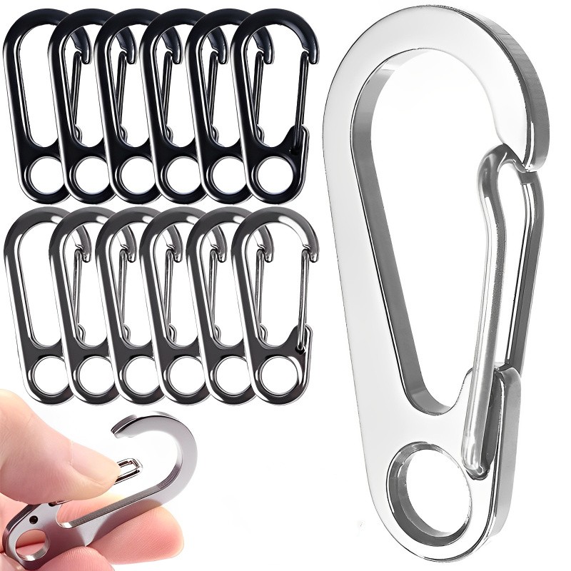 Alloy Camping Outdoor Spring Snap Hooks Tool Clips Key Chain Buckle