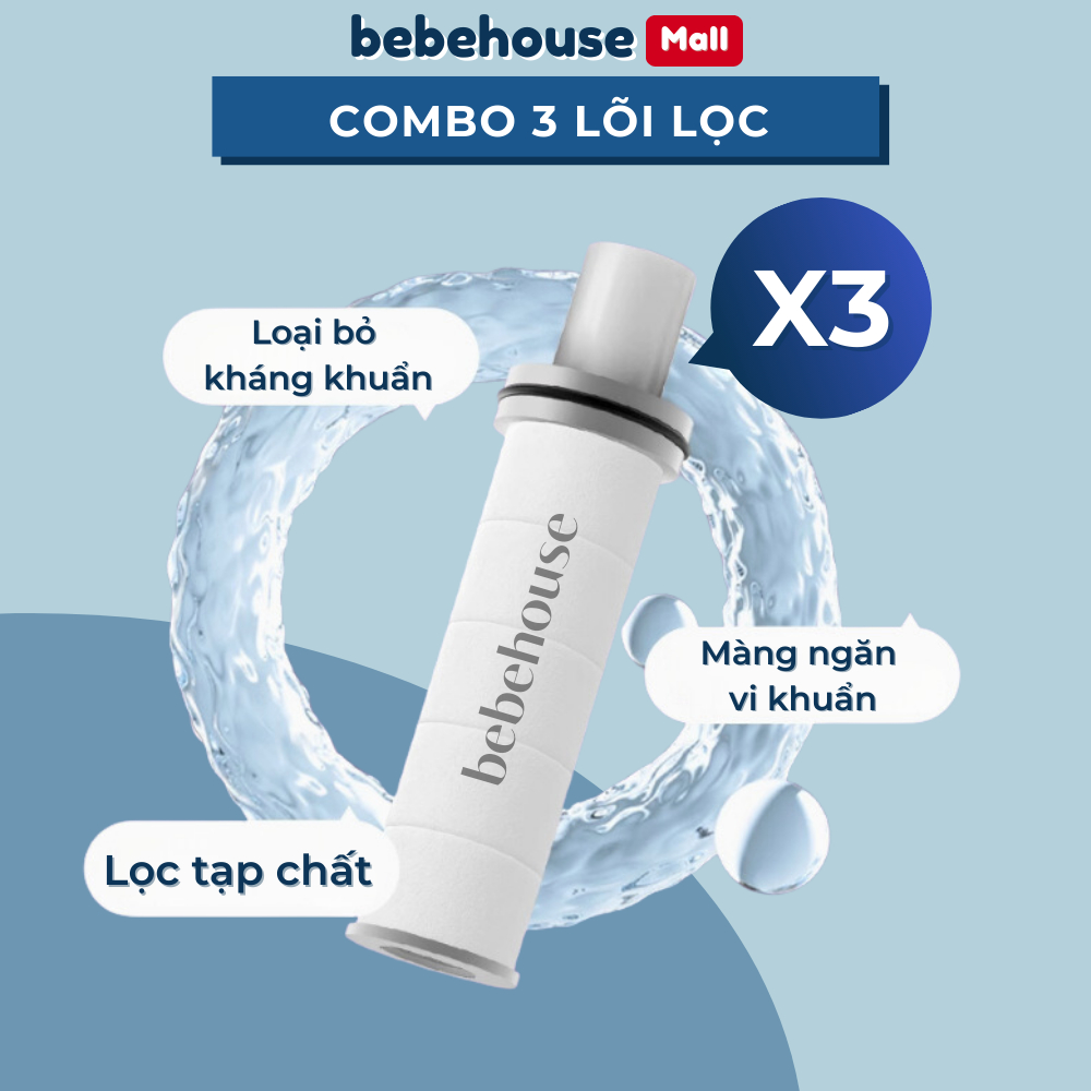 Lõi Lọc Thay Thế Cho Vòi Sen Tắm Lọc Nước, Khử Clo Dư HT048 BEBEHOUSE