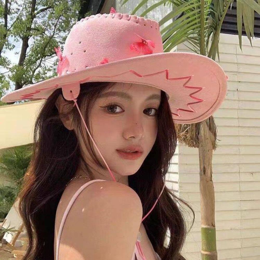 81RCW Punk Mũ cao bồi miền Tây Cổ điển Denim Mũ che nắng mùa hè Thường ngày Phong cách Mỹ Mũ ngư dân Nữ/Nam