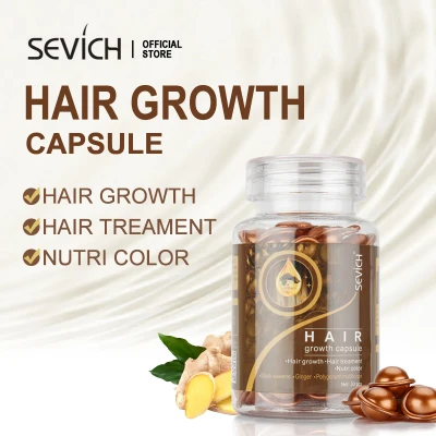 SEVICH Hair Growth Oil Prevent Hair Loss Ginger Essence Growth Hair Vitamin Capsules