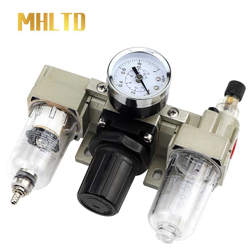 Water Separator Air Compressor SMC Type AC2000-02 1/4 Pneumatic Air Pressure Filter Regulator Lubricator