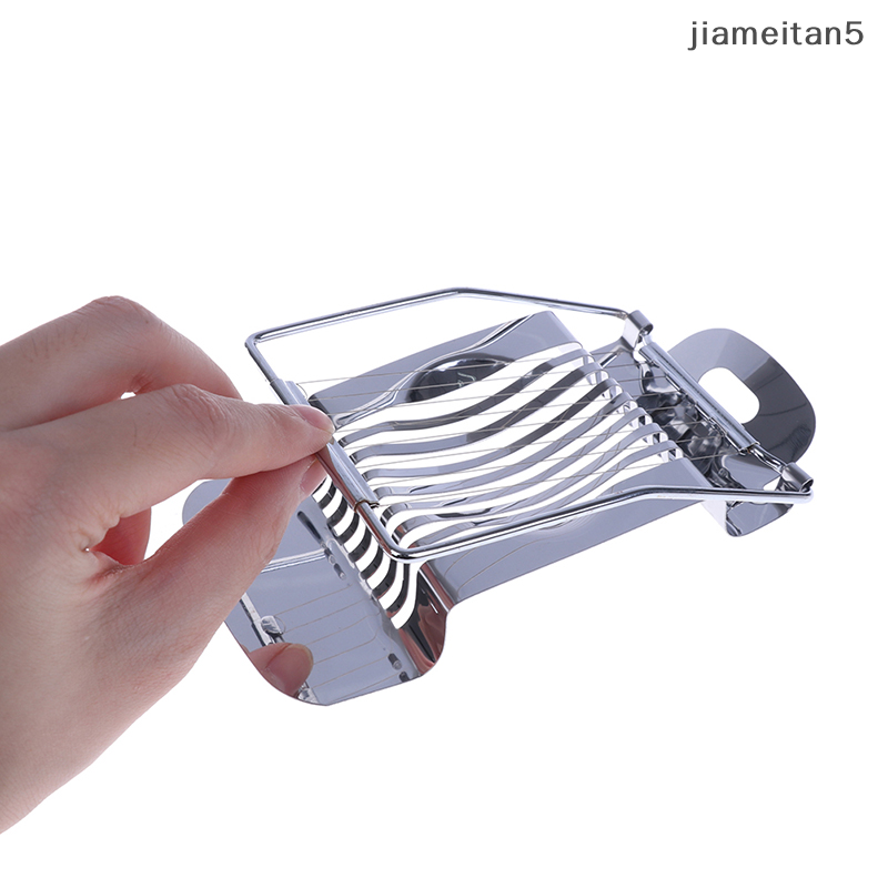 🍀[Jiam] Thép không gỉ trứng cắt bảo quản trứng tách công cụ ưa thích trứng Slicer
