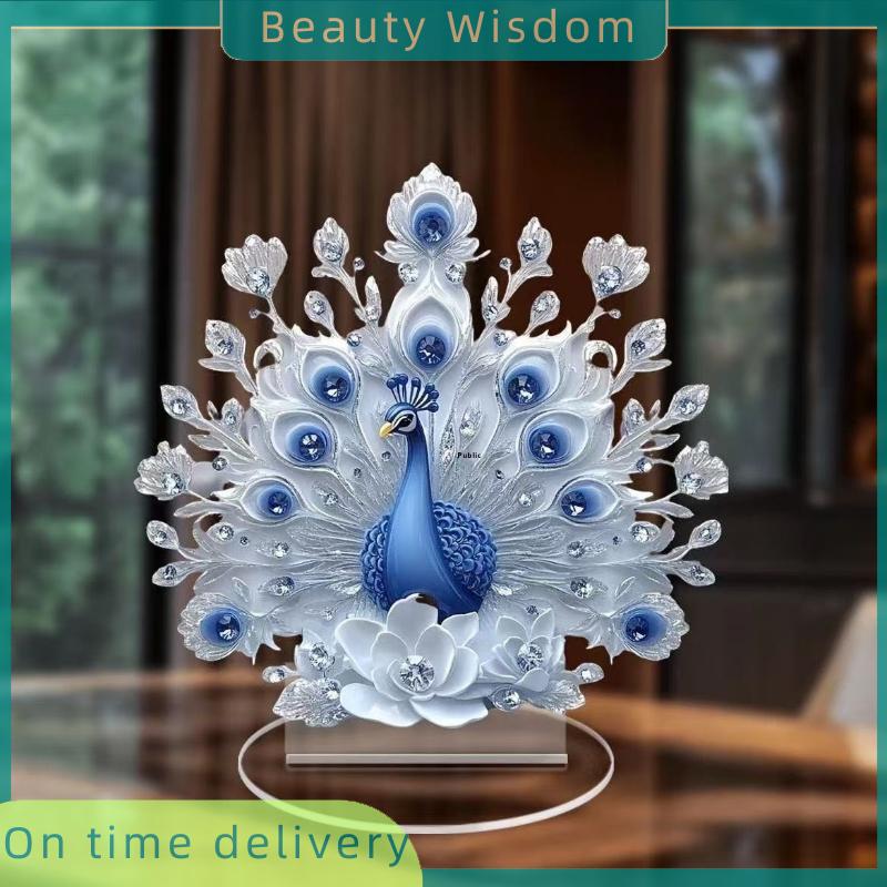 Beauty Wisdom Decor Peacock Figure Peacock Decor For Office Housewarming Gift Desktop Decor Ornament