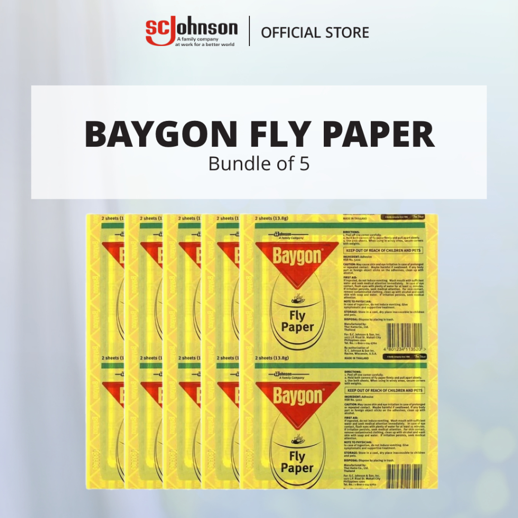 Baygon Fly Paper 2s - Pack of 5