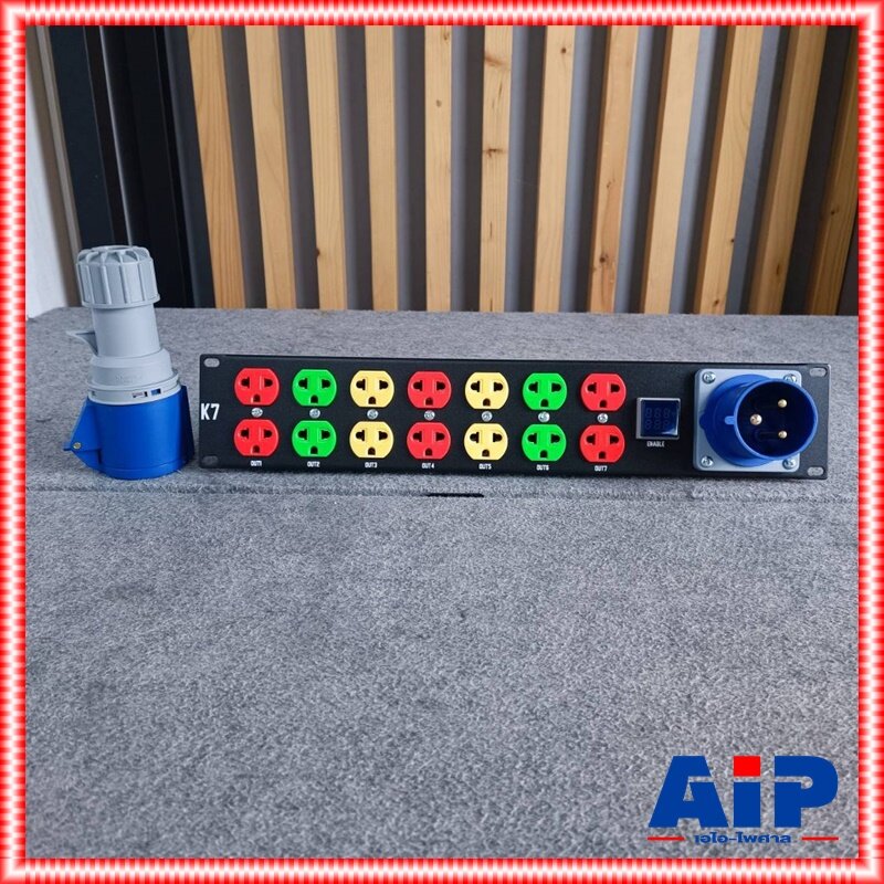 TECHCRON ปลั๊กติดแร็ค รุ่น K7 เพลท 2U ติดแร็ค 32A พร้อมใช้งาน จอแสดงผล โวล์ทแอมป์สีน้ำเงิน แถมPOWERปลั๊กตัวเมีย เอไอ-ไพศาล ราคา 1,250 บาท*ส่งฟรี