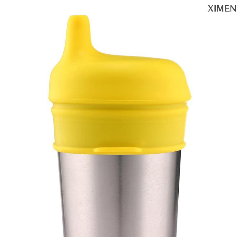 CHENJ ฝาปิดถ้วยซิลิโคนสำหรับเด็กฝาขวดน้ำแบบหลอดกันรั่วซึมยืดได้สีสันสดใสพร้อมฝาขวดมีรูหลอดยื่นออกมา ราคา 39 บาท*ส่งฟรี
