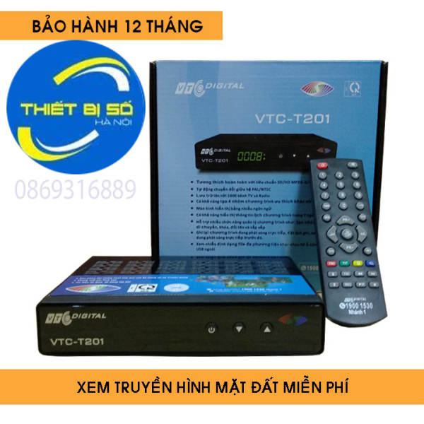 Đầu thu truyền hình mặt đất DVBT2 VTC -T201 - HÀNG CHÍNH HÃNG - thu đươc từ 40 đến 70 kênh