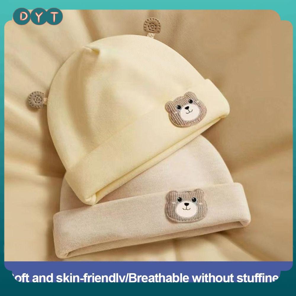 DYT Dày hơn Mũ ấm cho bé Đồ nhồi bông Mùa đông ấm áp Mũ Bonnet Sáng tạo Gấu hoạt hình Mũ len cho trẻ sơ sinh Mùa thu mùa đông