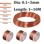 Superfine Pure Copper Coil Wire, Various Diameters, 