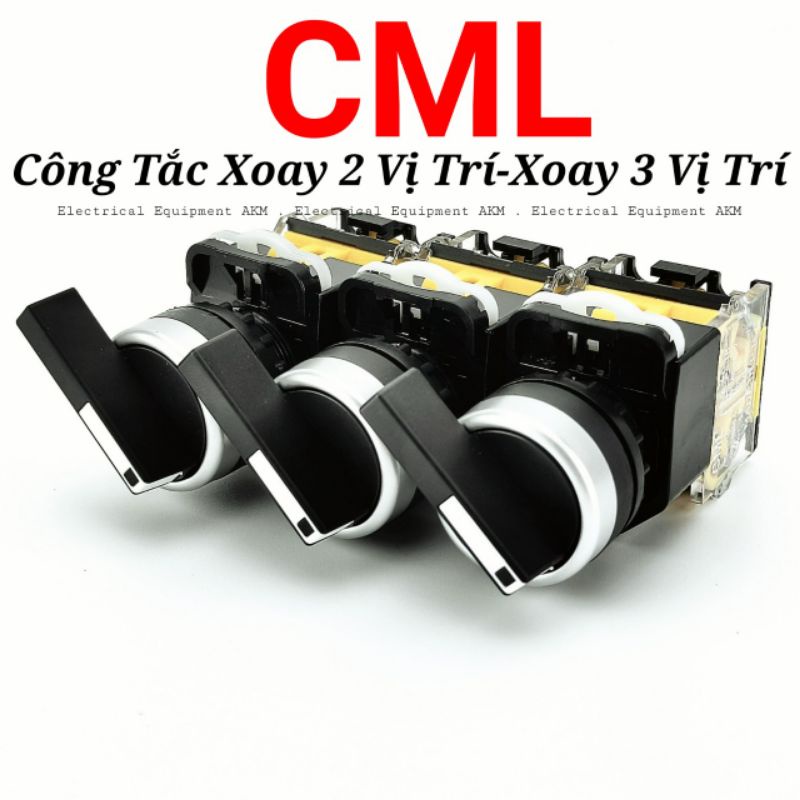 Công tắc xoay 2 vị trí,xoay 3 vị trí phi 22 cml cần dài