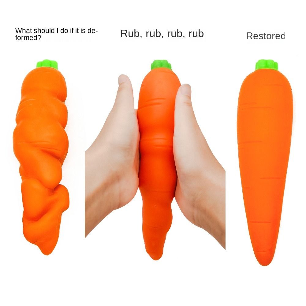 HOPE34 Memory Sand Carrot Pinch Toy Carrot Vegetable Carrot Squeezing Toy