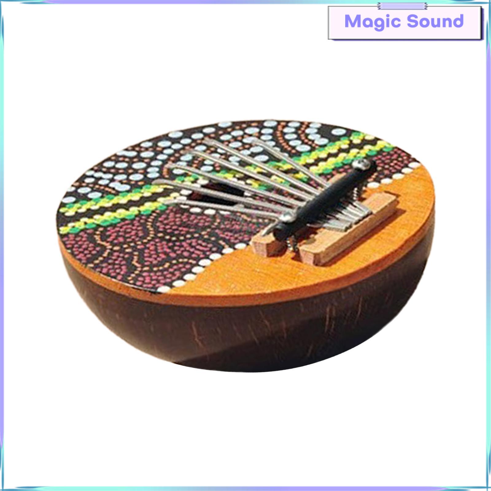 Âm thanh kỳ diệu 7 Key kalimbas gáo dừa kalimba rõ ràng âm thanh ngón tay cái Đàn Piano nhạc cụ ngón tay Piano cho món quà người yêu âm nhạc người lớn trẻ em