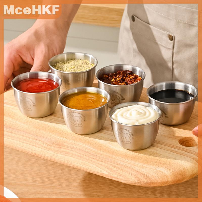 Hot Sale MceHKF Gia Vị Hộp Với Nắp Kín Di Động Chống Rò Rỉ Silicone Bìa Nước Sốt Cup 304 Thép Không Gỉ Nhỏ Lưu Trữ Hộp Container