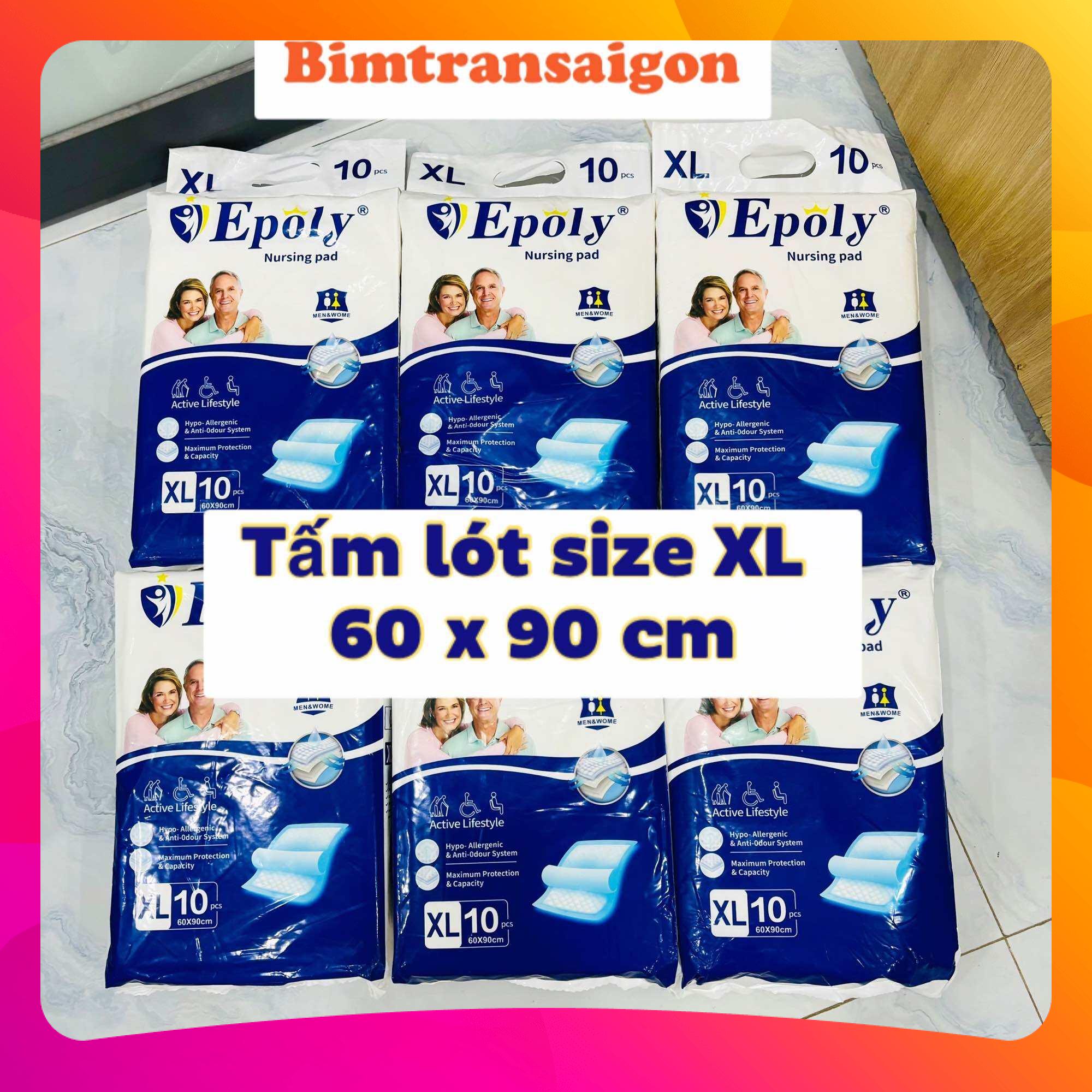  Combo 50-100 Miếng Tấm Lót Người Già   Tấm Lót Sản Khoa Epoly 