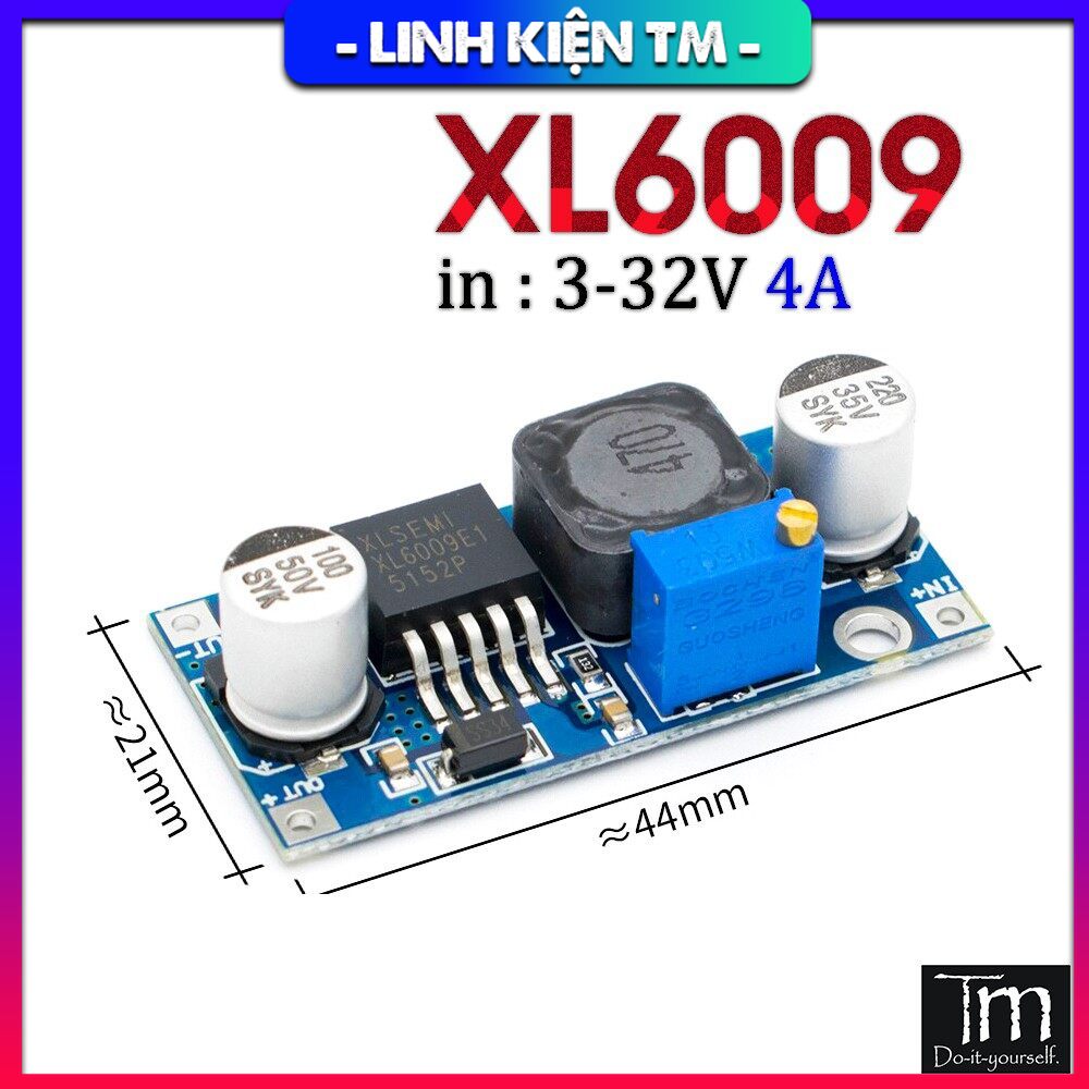 Mạch tăng áp xl6009 nâng áp 4a