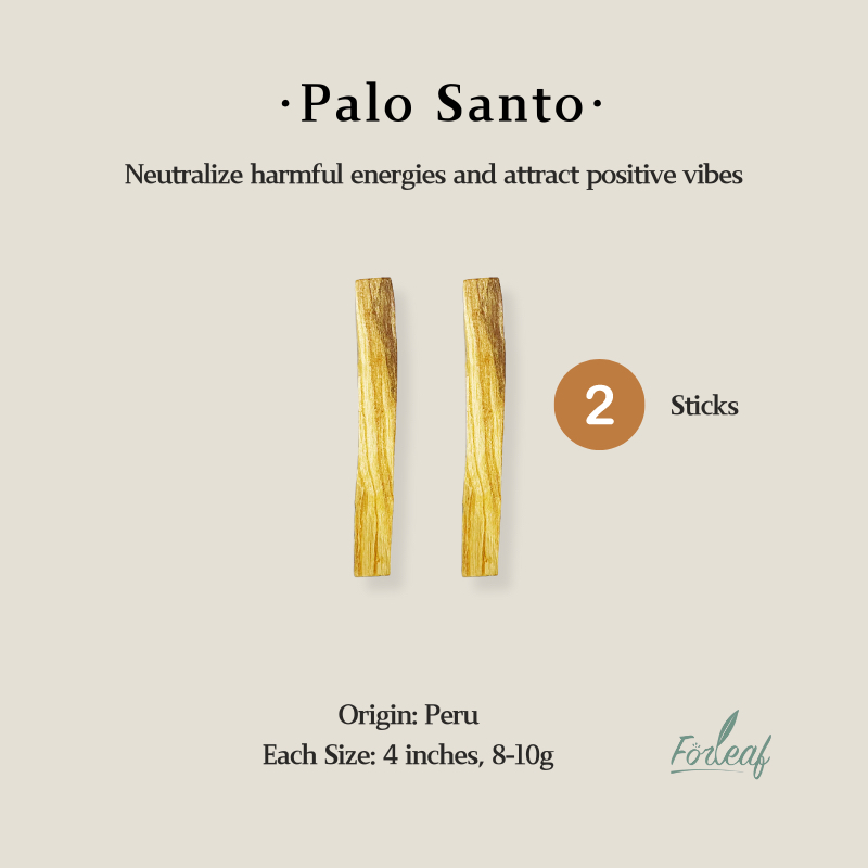 FORLEAF Palo Santo Wood Stick Peru Holder Incense Holy Wood Purify Heal Meditation Positive Energy