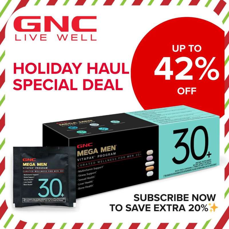 GNC Mega Men's 30+ Vitapak, 5 trong 1, Hỗ trợ giảm căng thẳng  xương khớp, 30 viên, Chăm sóc sức khỏe, Thực phẩm bổ sung, Sức khỏe tổng thể, Thể dục