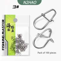 100Pcs Fishing Clips Fast Crankbait Snaps Fishing Lures Connectors Saltwater Fishing Duo Lock Lure Stainless