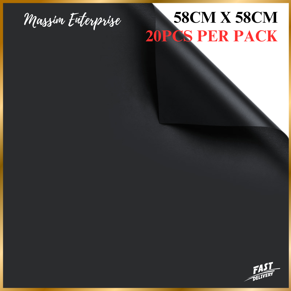20pcs monochrome matte korean plain paper wrapping paper 单色雾面韩素纸包花纸
