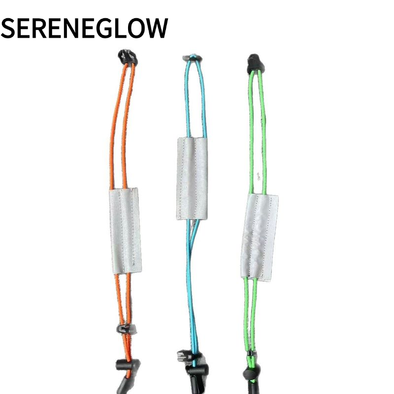 Sereneglow Reflective Elastic Cycling Leg Straps for Mountain and Road Bikes, Durable Pu/Nylon Material, Adjustable Size. ราคา 23 บาท*ส่งฟรี