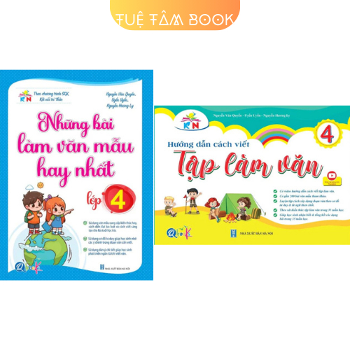 Sách - Combo Hướng dẫn cách viết Tập làm văn + Những bài văn mẫu hay nhất lớp 4 (Kết nối tri thức với cuộc sống)
