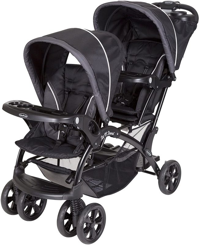 Baby Trend Sit and Stand Double 2 Two Baby Infant Child Children Kids Seat Seater Twin Stroller, Onyx Singapore